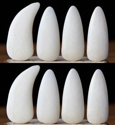 8X Professional Bone Carved Gu Zheng String Finger Picks Adult Nails