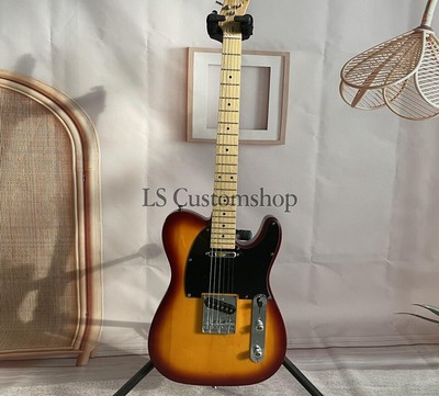 Custom TL Electric Guitar Solid Body Vintage Sunburst Maple Fretboard Fast Ship