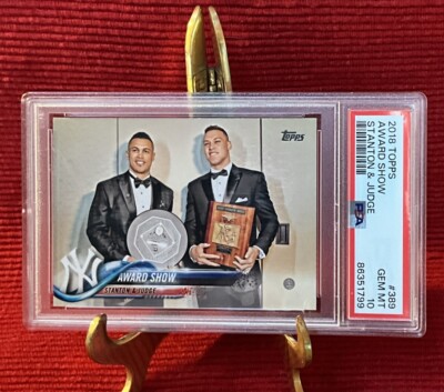 Psa 10 Aaron Judge 2018 Topps Giancarlo Stanton Award Show #389 PSA 10 Yankees