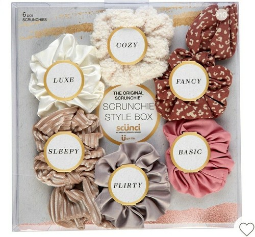 Scunci The Original Scrunchie 6 Pcs Scrunchie Style Box Cozy Fancy Luxe More