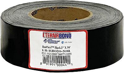 2'' X 50' Eternabond RV Roof Tape RVSeal Black EB-RVB020-50NS EPDM Rubber Roof