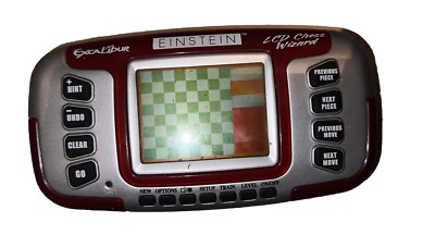 Einstein LCD Chess Wizard Excalibur Handheld Electronic Brain Game Used (READ)