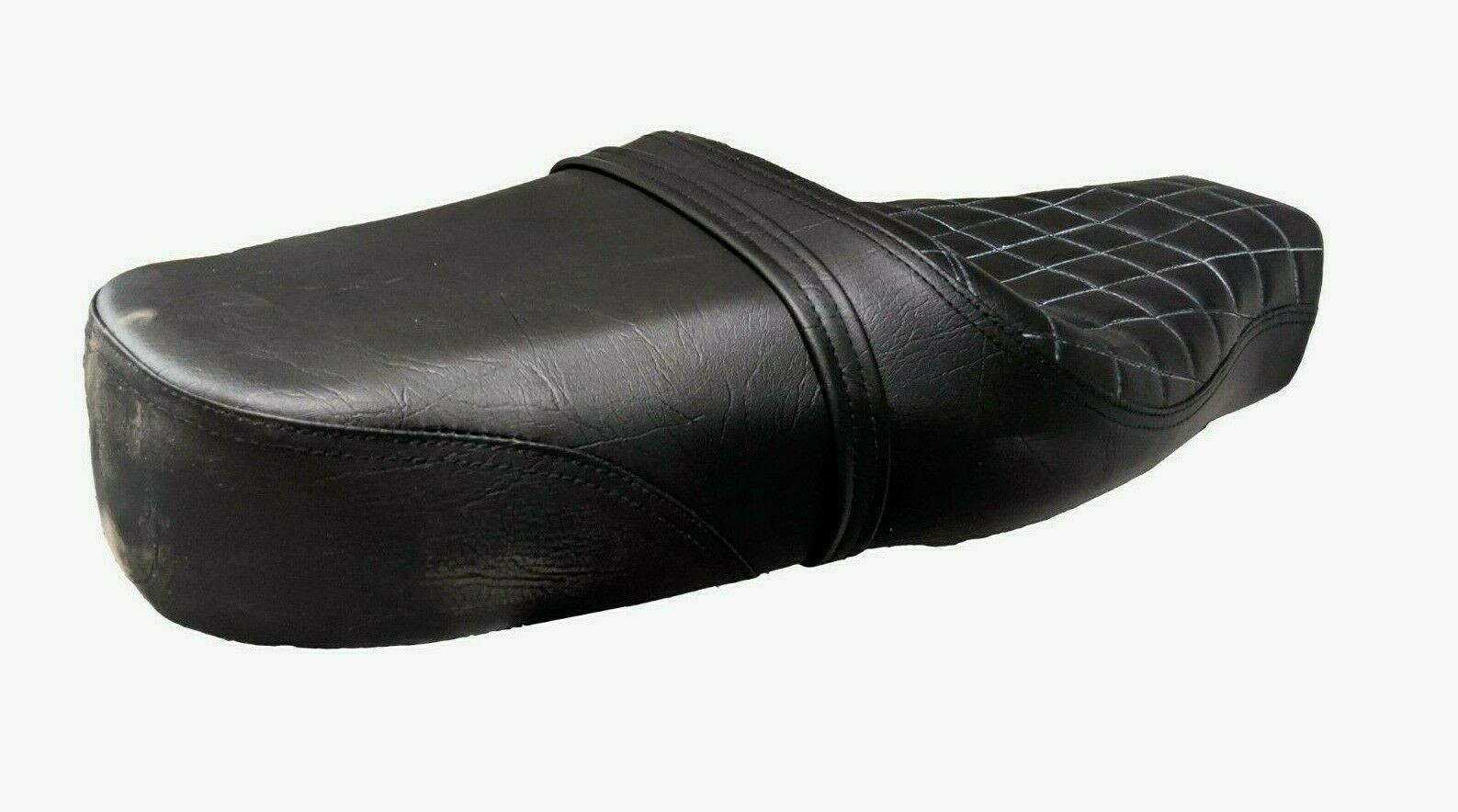 FOR Royal Enfield Interceptor 650 Custom Made Cushioned Dual Seat Box Black  