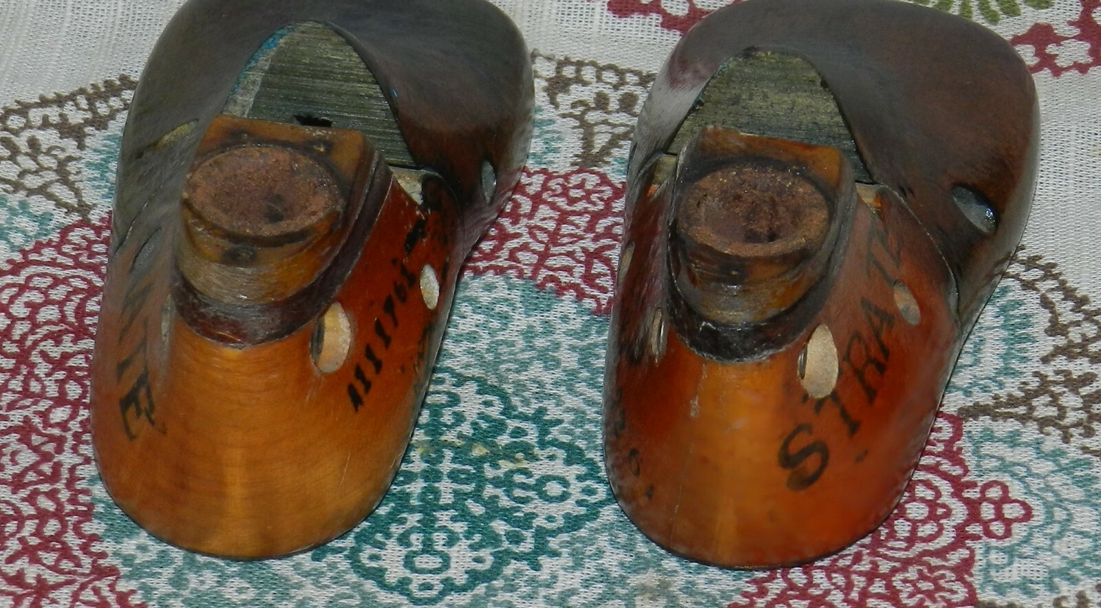 Antique Children's Wooden Industrial Mold Hand Decorated