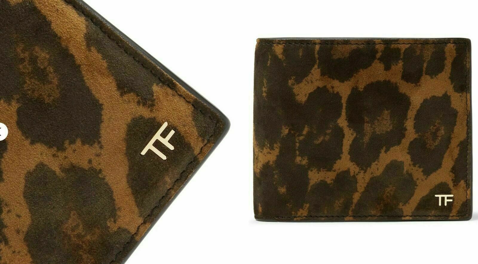 Pre-owned Tom Ford Icon Card Case Card Holder Purse Credit Cards Briefcase Wallet In Brown Black