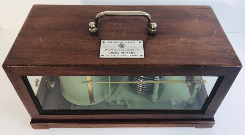 Antique Barograph Barometer Enregistreur Jules Richard - Brevetes S.G.D.G. Paris