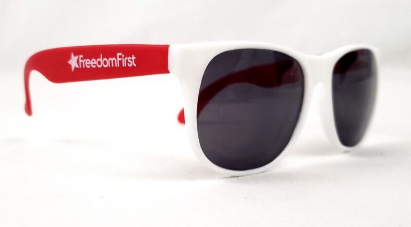 Freedom First Credit Union Sunglasses Adult Unisex Red/White Wayfare Style Promo
