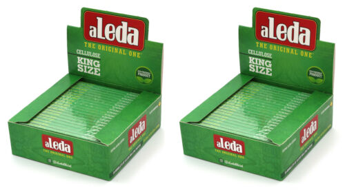 aLeda King Size clear Cellulose paper from Brazil - 2 boxes = total 40 booklets