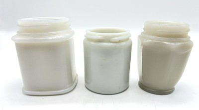 ANTIQUE BOTTLE MARMITE QATINE MILK GLASS JAR WHITE BOTTLE CREAM