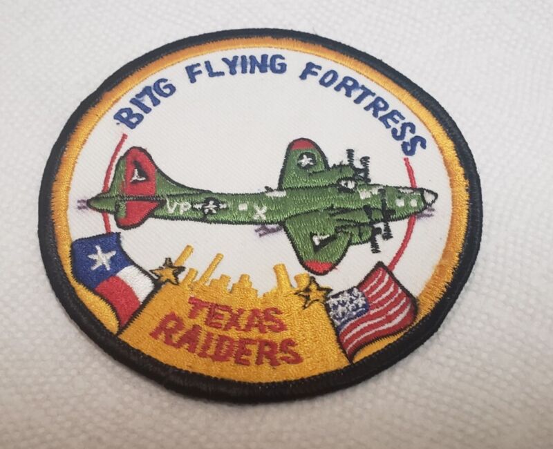 Texas Raiders Flying Fortress B-17G Bomber Air Plane Military aviation Patch