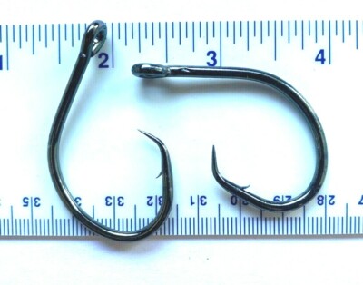 50 GT 4X strength L2004 Offset Black Nickel Circle Hooks size 8/0