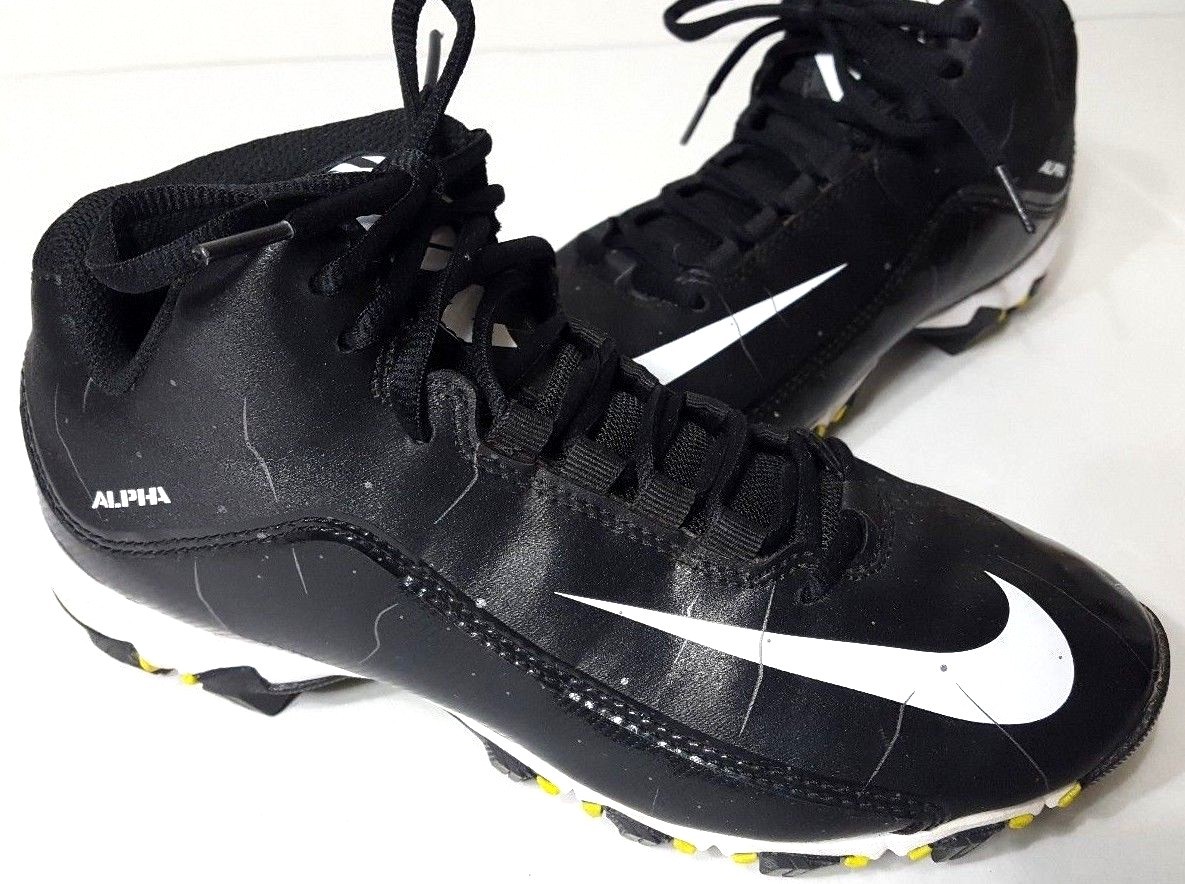 Nike Alpha Football Cleats Size 6 Youth VGC Black Nike Fast Flex Soles