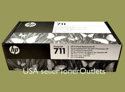 New HP 711 DesignJet T120 T520 Printhead Kit C1Q10A with 4 Inks USA-Dec 2025