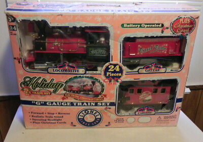 Lionel Holiday Train G Christmas Battery Set 62060 14' Track 2000 Musical EUC