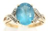 Topaz & Diamond 9ct Yellow Gold Ring Crossover Style Band Fine Jewellery-1.JPG