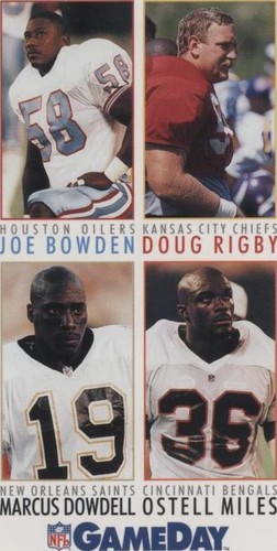 1992 GameDay Doug Rigby Joe Bowden Marcus Dowdell #155