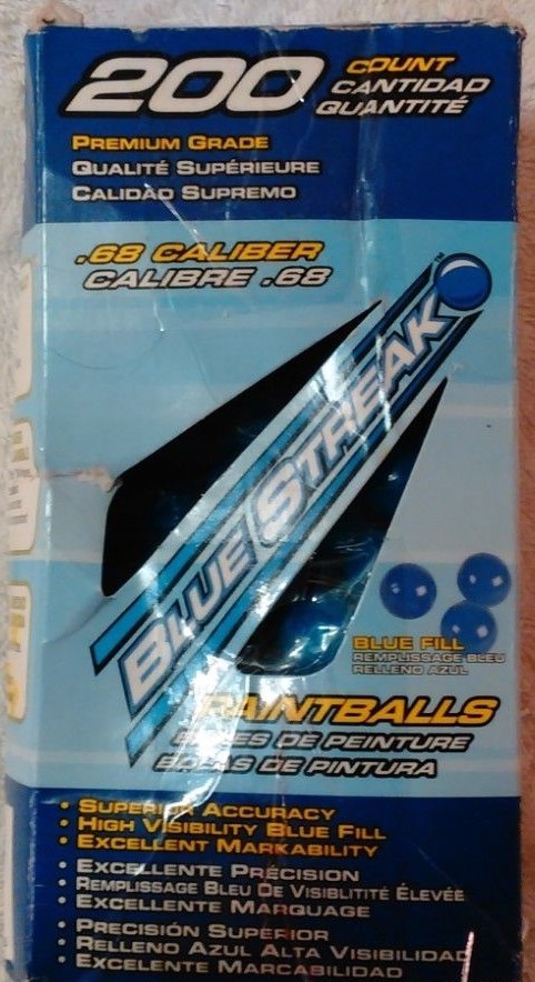 Blue Streak  200 Count .68 Caliber Premium Grade Paintballs