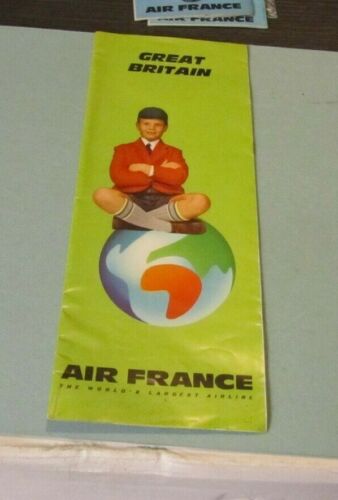 1961 Air France Airlines Great Britain Travel Brochure London Scotland Wales