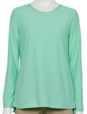 Croft & Barrow french terry sweatshirt top NWT womens XL seascape green