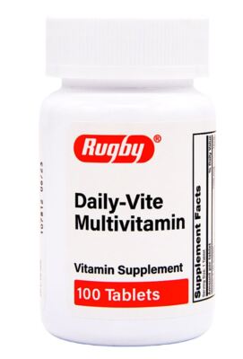 Rugby Daily-Vite Multivitamin - 100 Tablets | Gluten & Wheat Free (8-2025)