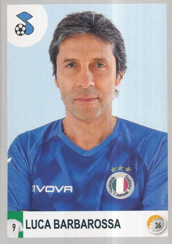 559 Luca Barbarossa # Nazionale Italiani Cantanti Sticker Panini Calciatori 2021