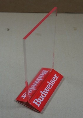 Budweiser Acrylic Table Tent Great Condition Free Shipping