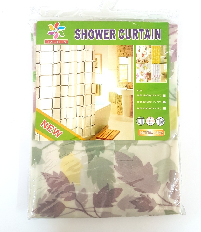 Tenda Doccia AntiMuffa Peva Impermeabile 180x200cm Con Anelli Bagno moc