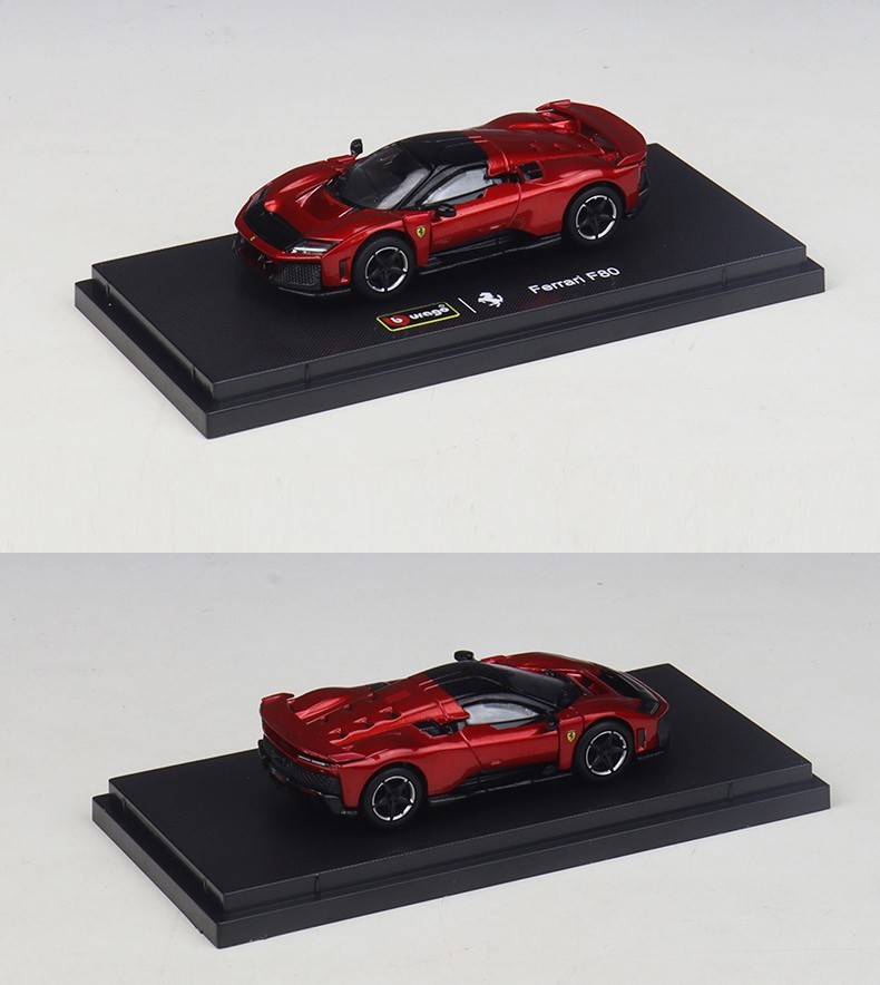 Metal chassis and underbody detail on 1:64 Ferrari F80
