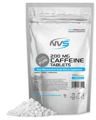 CAFFEINE PILLS / TABLETS BY NVS Labs 2X 400 PILLS (800 PILLS) 200mg STRENGTH USP