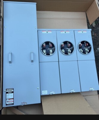 Brand New Siemens WPK 4312  NEW MODEL Uni-PAK 3-Gang 400-Amp Ring Style