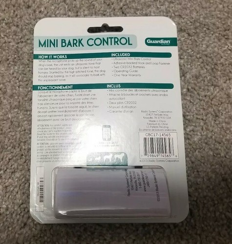 Guardian Mini Bark Control Box New