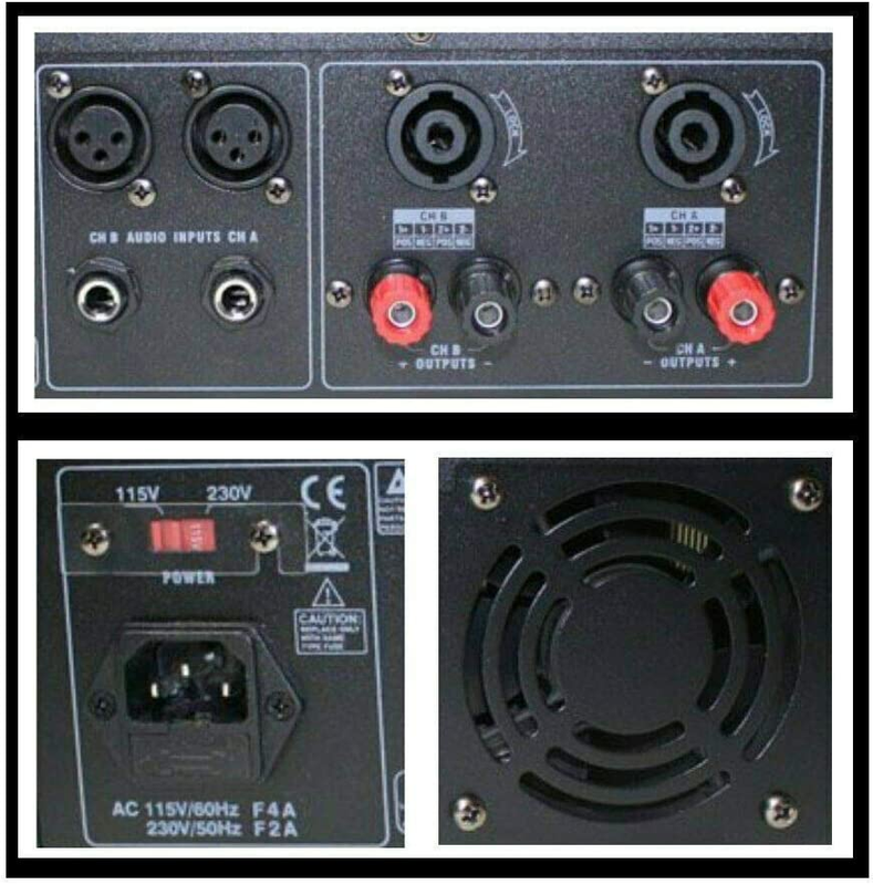 Pro - PA4400 - Rack Mount Professional Power Amplifier - 2200 Watts PA Band Club
