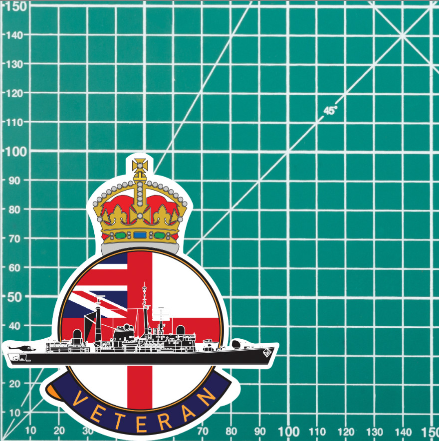 Royal Navy Duke Class Veterans Vinyl Sticker - White Ensign Design - Picture 4 of 4