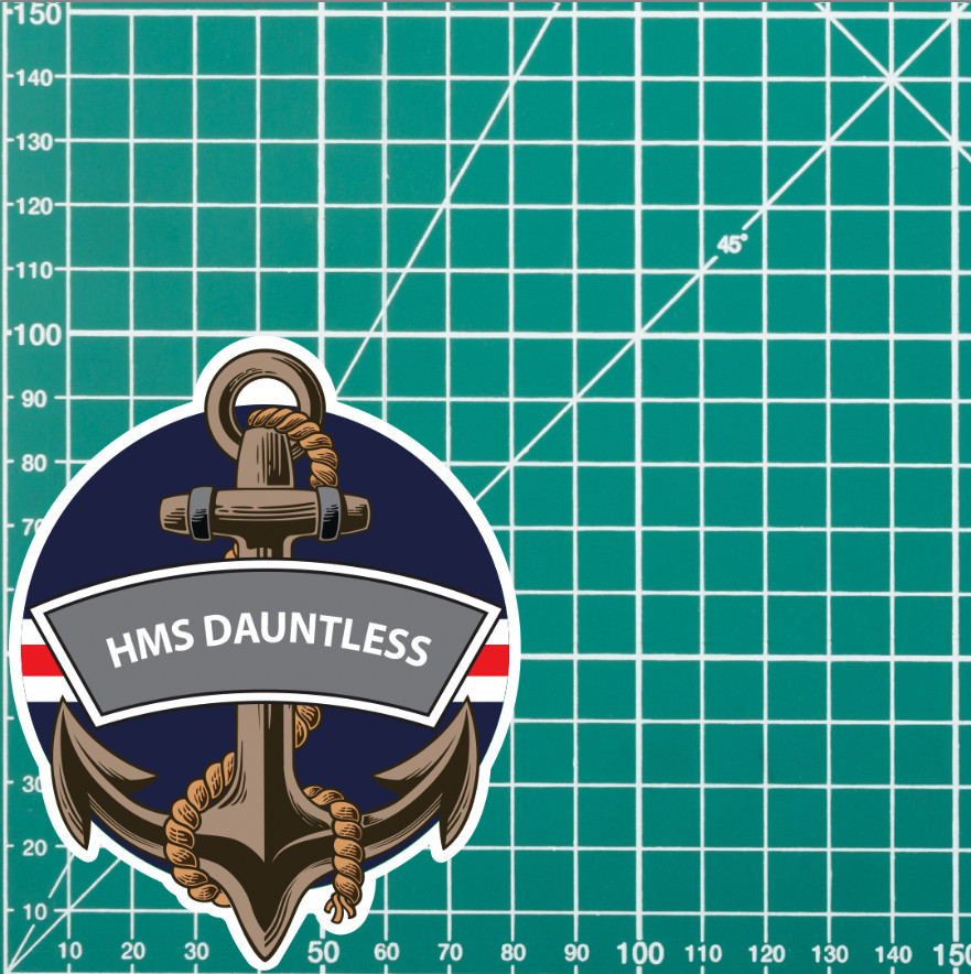 HMS Dauntless Royal Navy Waterproof Vinyl Sticker - Picture 4 of 4