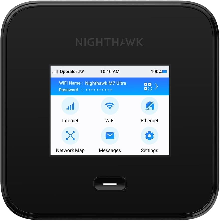 Nighthawk M7 Pro Mobile Hotspot Router 5G Unlocked Roaming 125 Countries, WiFi 7