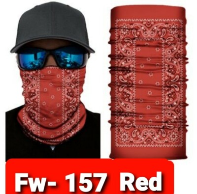 10 Pack Tube Bandana Scarf Neck Gaiter Head Face Mask Multi-Use Outdoor