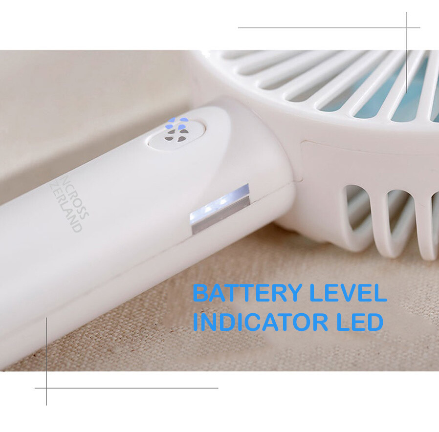 Moncross Wireless Oscillating Mini Fan Portable Handheld with Wireless Rotary Cr