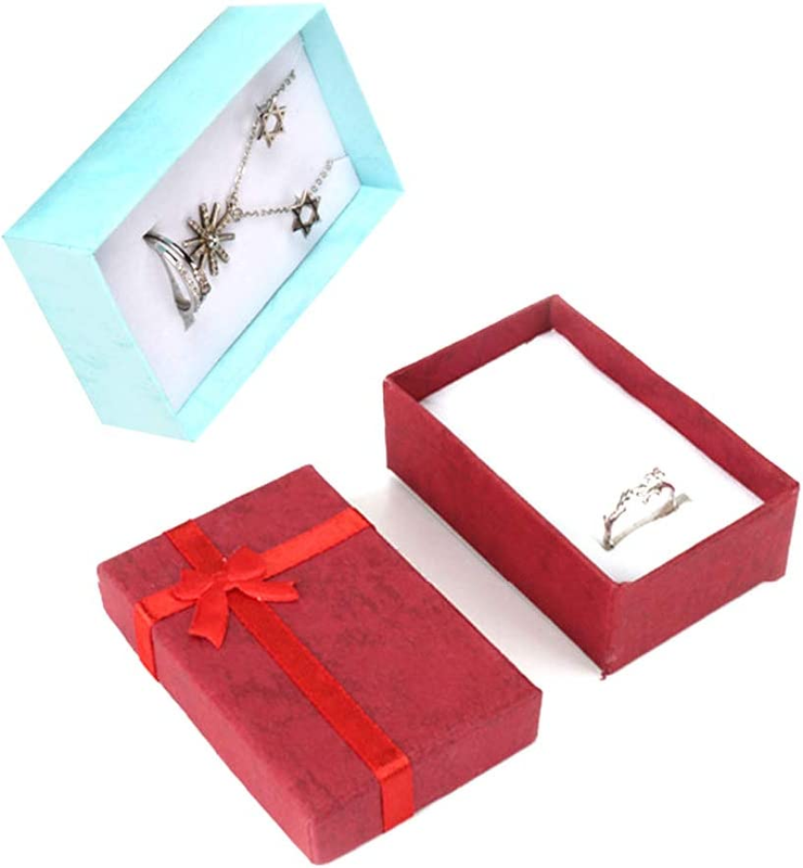18PC Assorted Jewelry Gift Boxes - Satin Ribbons, 9 Colors
