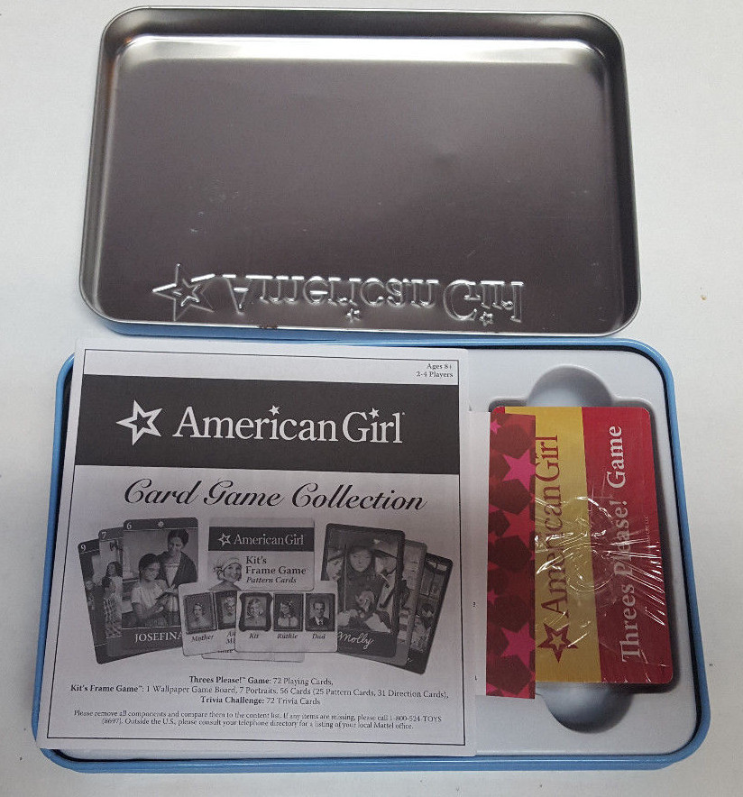 American Girl Card Game Collection with Tin 3 Exclusive Games COMPLETE