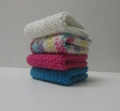 Cotton Face Cloths Washcloths 4 Set