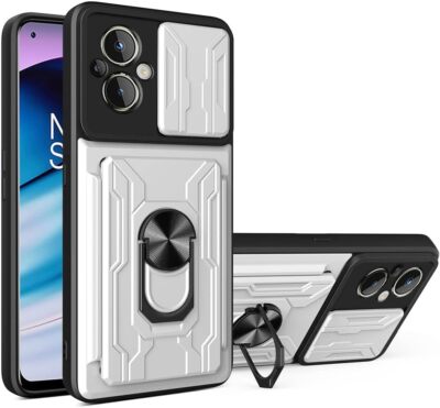 For OnePlus 10T Nord N30 N20 N300 Shockproof Card Holder Ring Stand Case Cover