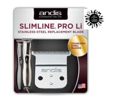 ANDIS OEM STAINLESS STEEL T BLADE For Slimline Pro Li D-8,D-7 Trimmer Clipper