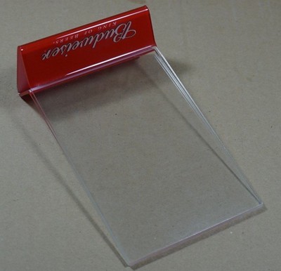 Budweiser Beer Acrylic Table Tent Great Condition Free Shipping