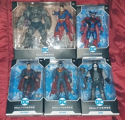 Dc multiverse Mcfarlane Lot Superman devastator 2 pack Unchained Armor BIZZARO +