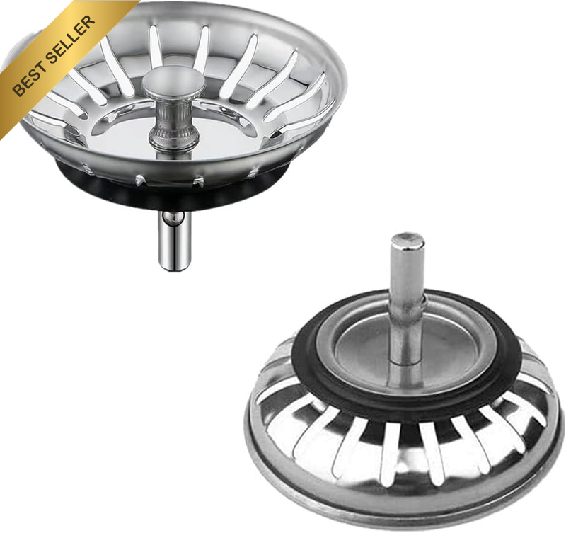 2 Pcs Kitchen Sink Strainer,Sink Drain Stopper,Stainless Steel Kitchen Sink Stop