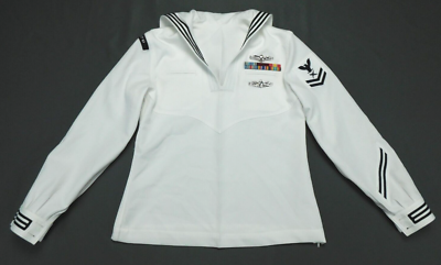 Navy clearance white jumper