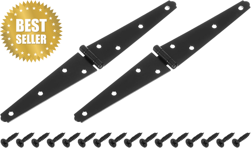 2Pcs Strap Hinges, 5 Inch Shed Door Hinges Heavy Duty Gate Hinge Tee Hinge with