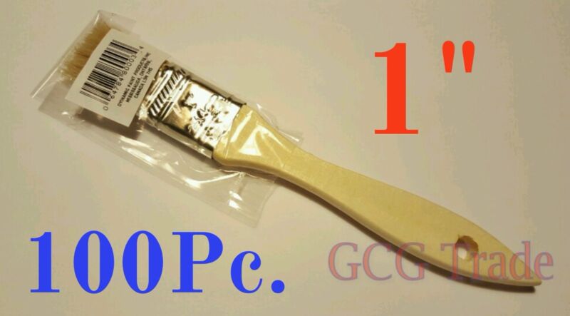100 of 1 Inch Chip Brush Disposable for Adhesives Paint Touchups Glue 1"