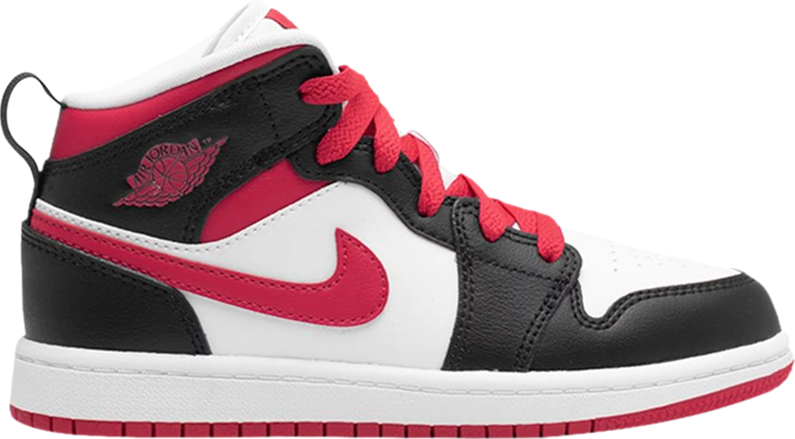 

Кроссовки Nike Air Jordan 1 Mid PS White Very Berry Red Black 640734-016 12.5C, Белый, Air Jordan 1 Mid