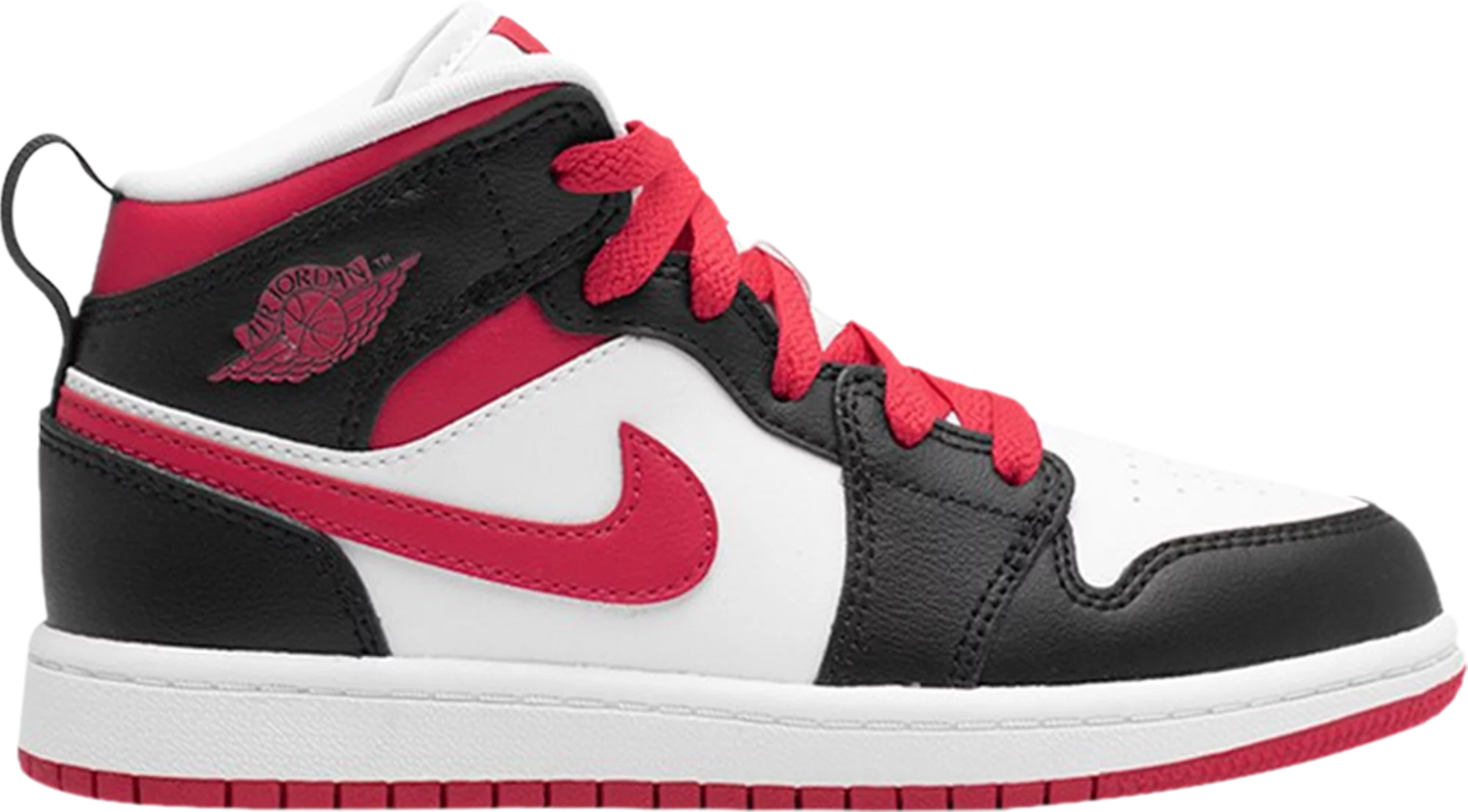 Кроссовки Nike Air Jordan 1 Mid PS White Very Berry Red Black 640734-016 12.5C